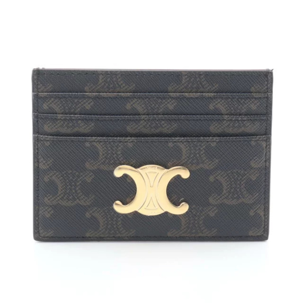 Celine Triomphe Card Case Accessory Brown